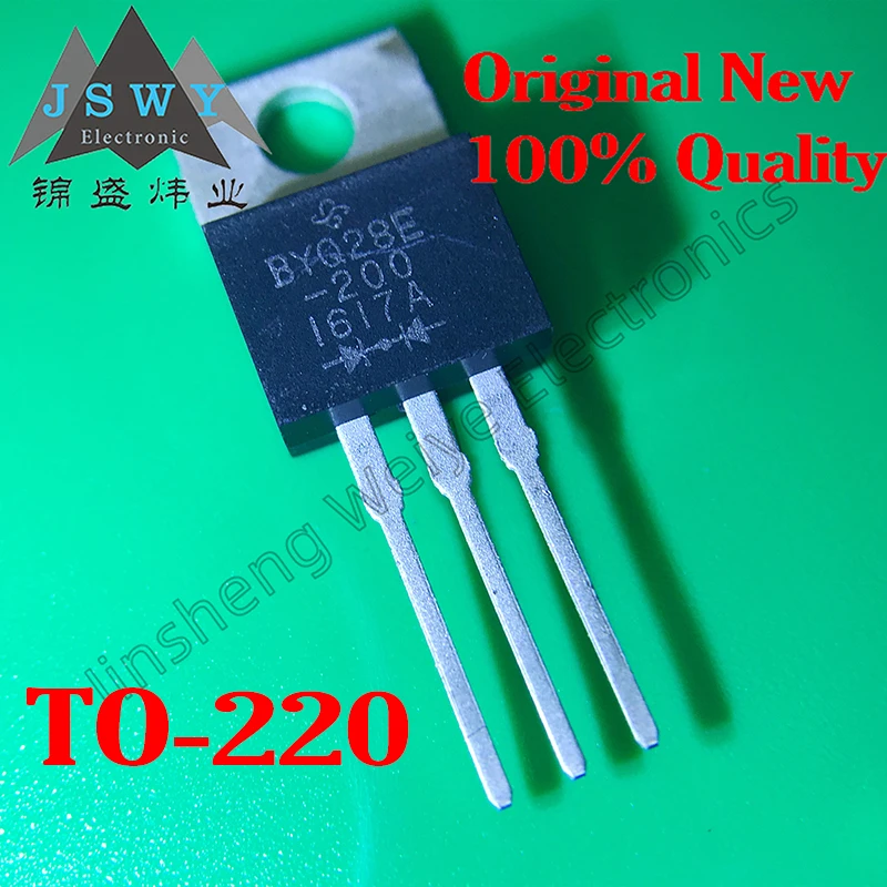 (1/50 piezas) BYQ28E original BYQ28E-200 TO-220 10A 200V entrega puntual de diodo de recuperación rápida