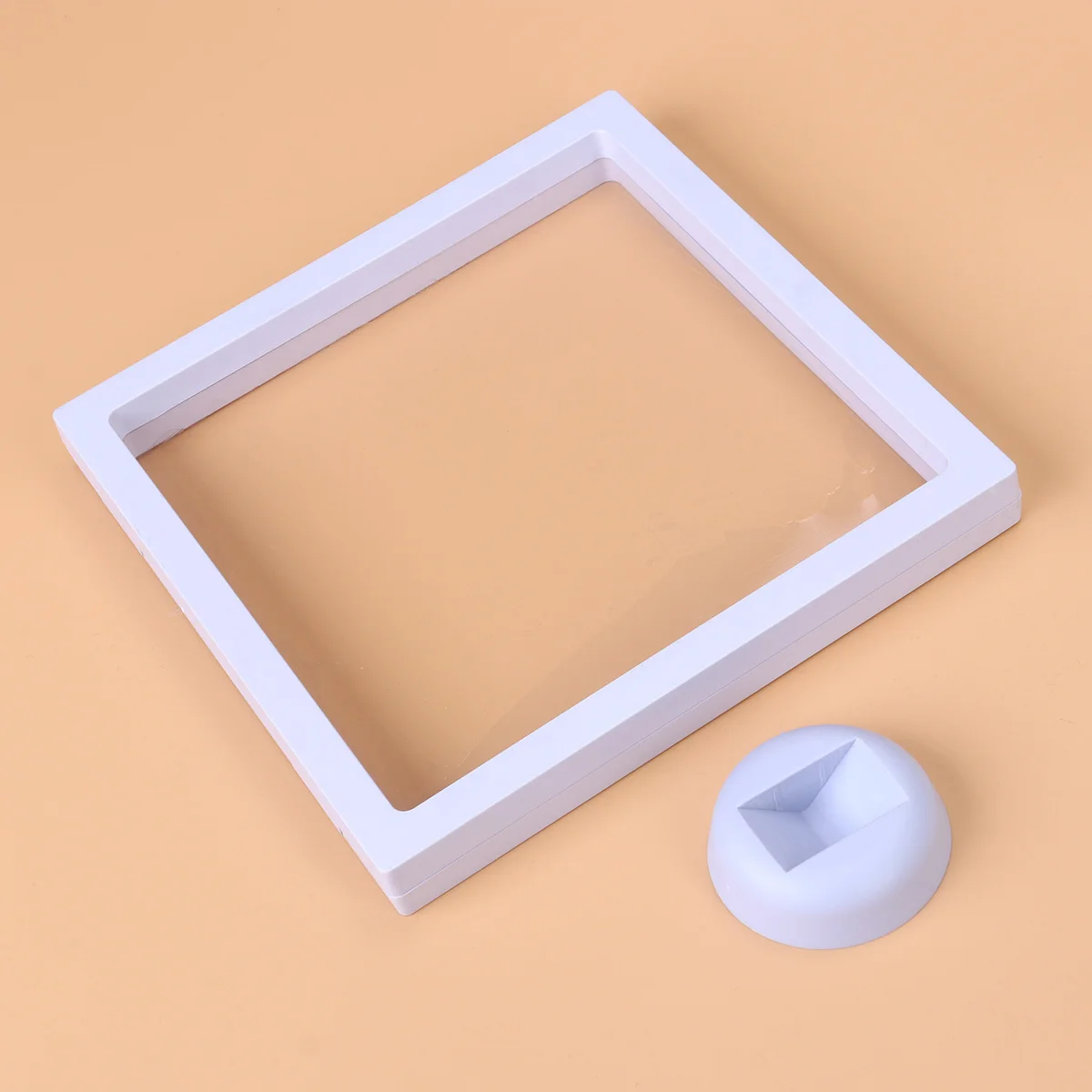 

Jewelry Display Box 3D Floating Frame 18X18X2Cm Clear For Coins Stamps Medals Poker Chips Home Office Store Window