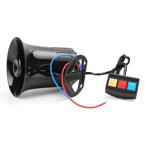 AD 12V  Siren Air Horn Megaphone 3 Tone Car Horn Amplifier Car Horn Car Warning Alarm Speakers Loud