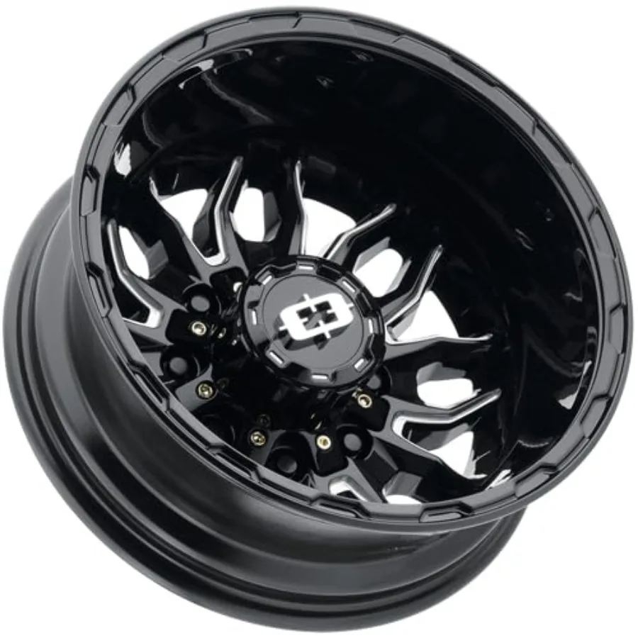 410 KORUPT Custom Wheel - 17x6.5 -143 Offset 8x210 Bolt Pattern 154.2mm Hub - Gloss Black with Milled Spokes Rim