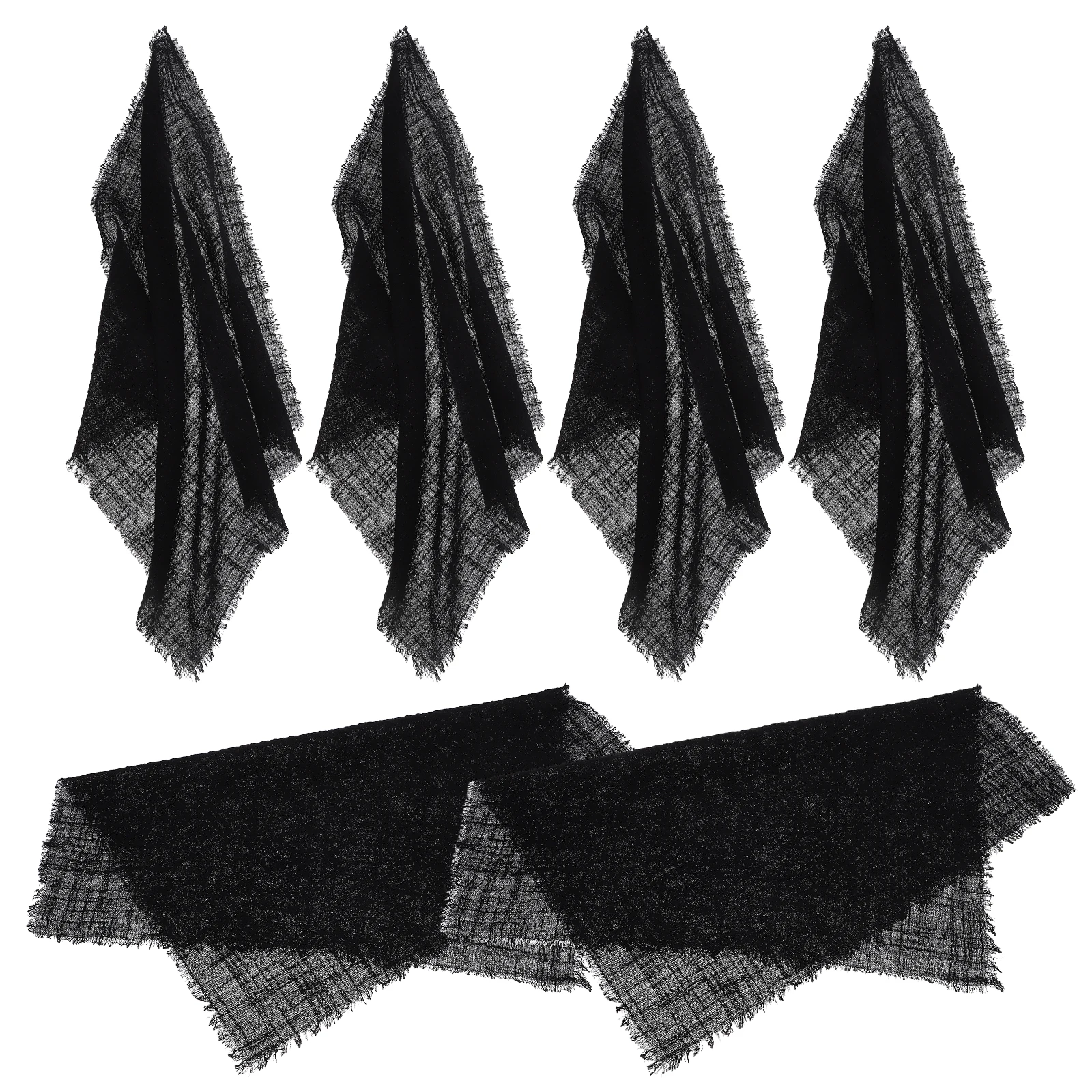 

6 Pcs Cotton Linen Napkins Set Bulk Washable Cloth Table Decor Dinner Party Outdoor Gathering Kitchen Bar Supplies