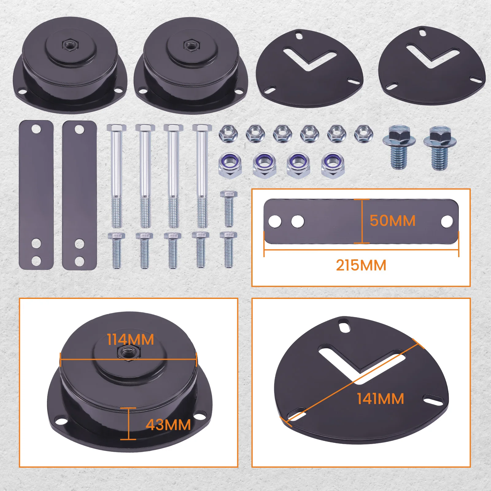 2in Lift Kit for Honda ACTY HA4 Models 1990-1998 Powder Coated