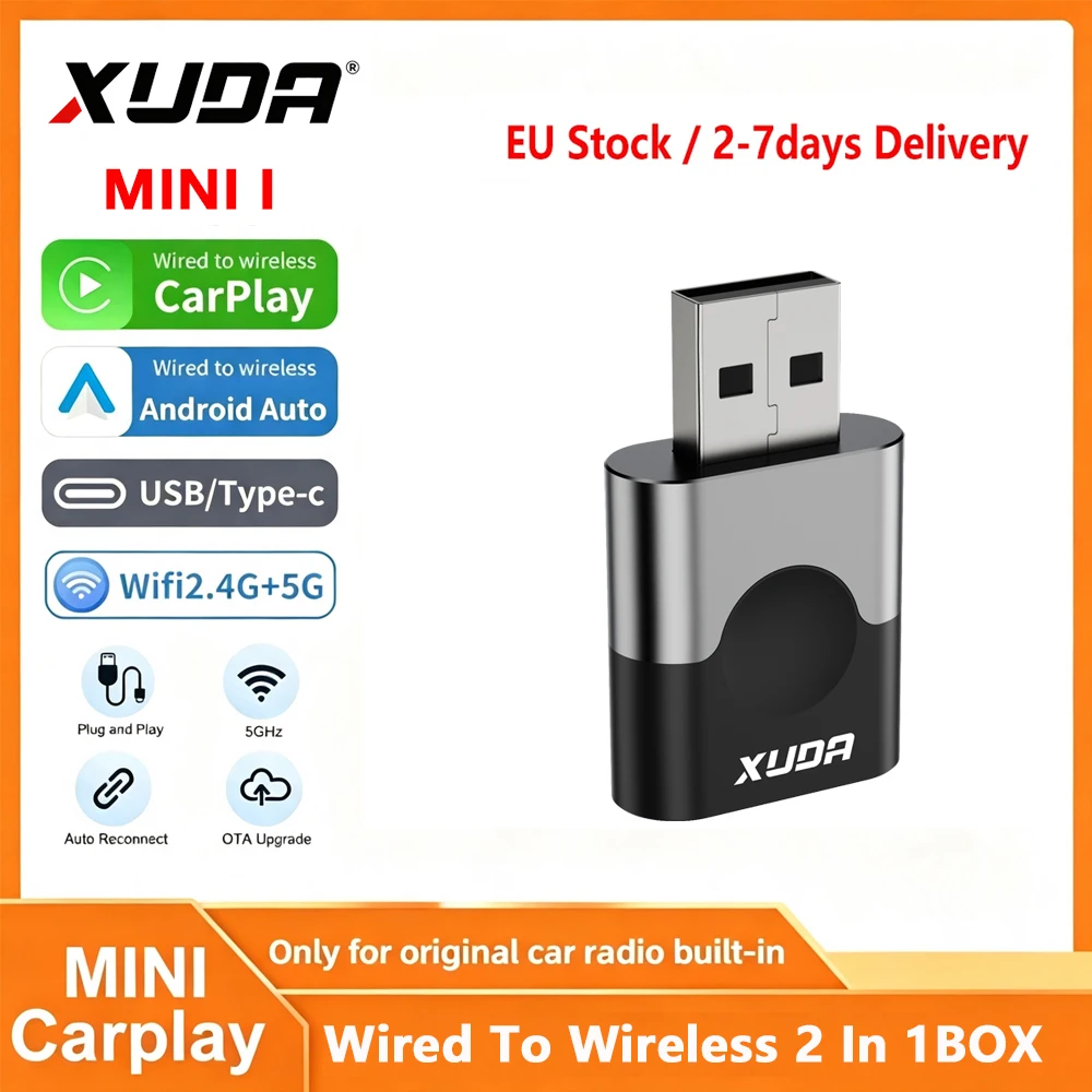 Image of XUDA Android Auto Wireless Carplay Typ-C Bluetooth Wifi Plug-and-Play 2-in-1-Dongle für Chevrolet, Citroen, Buick, Cadillac, Chery, VW