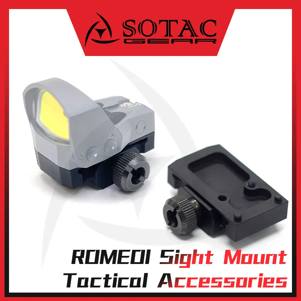 SOTAC Mini ROMEO1 Red Dot Sight Mount Tactical Hunting Romeo 1 Mounting Plate Base Aluminum Alloy