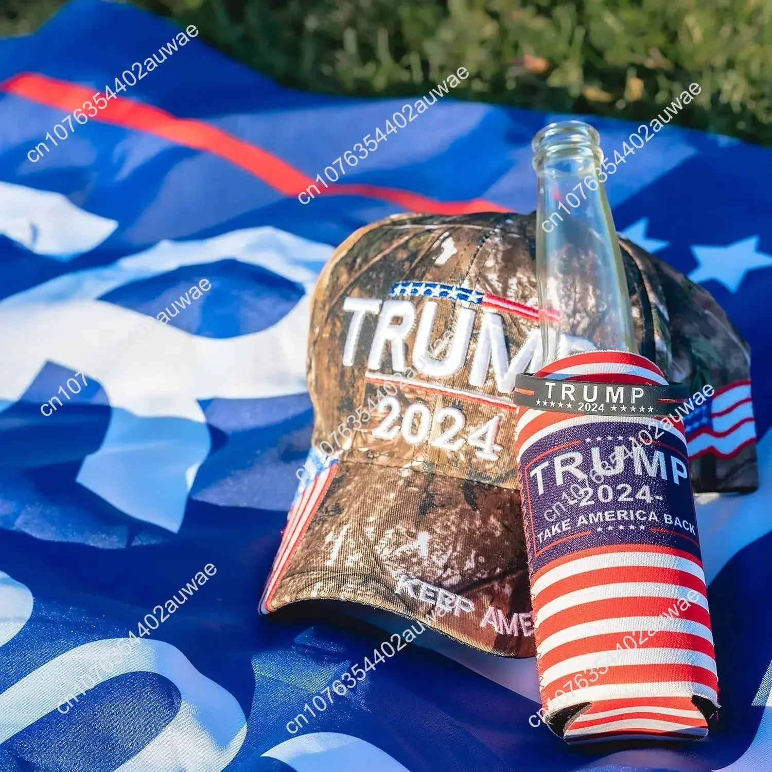 Kit pendukung 2024 Trump Amerika unik | Topi dan Set bendera Trump | Hadiah dan Merch Trump