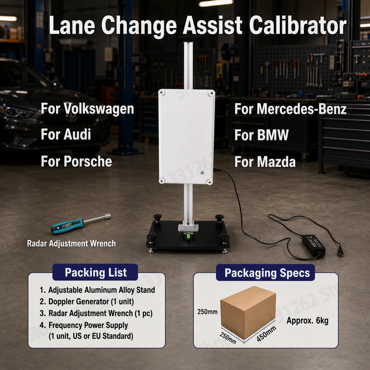 ADAS Doppler Simulator Calibration for Radar LCA Blind Spot for VW Audi Mazda Skoda BMW Benz Porsche VAS6350-4 LAC05-04 -LBW001