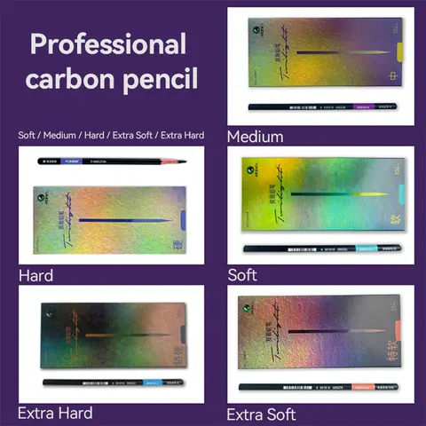 Marie's Charcoal Extra doux moyen dur 10/12 pièces croquis Graphite charbon de bois ensemble de crayons dessin croquis pour artistes débutants