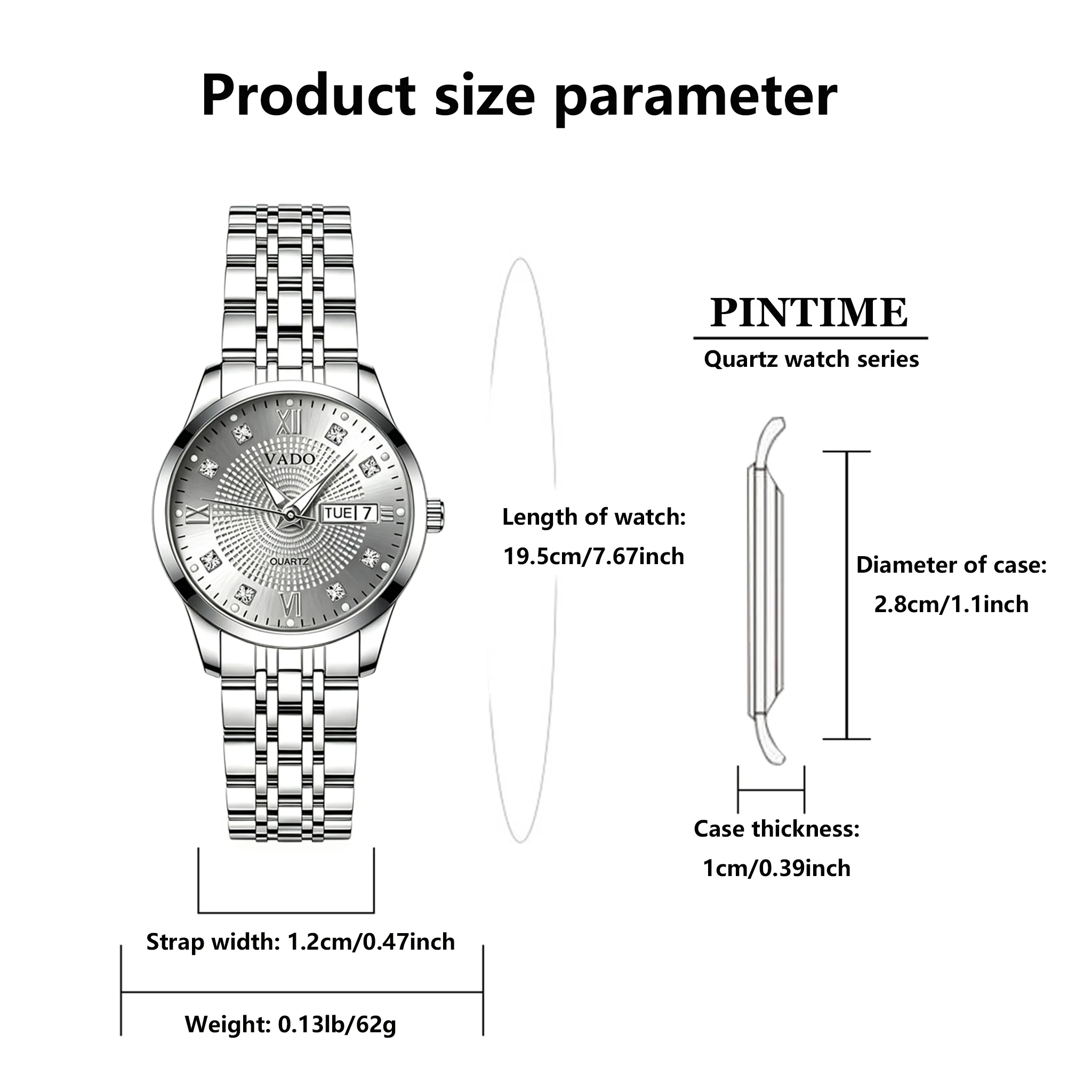 Women's watch, featuring a niche high-end, light luxury style for sophisticated ladies. Set with diamonds and luminous double ca