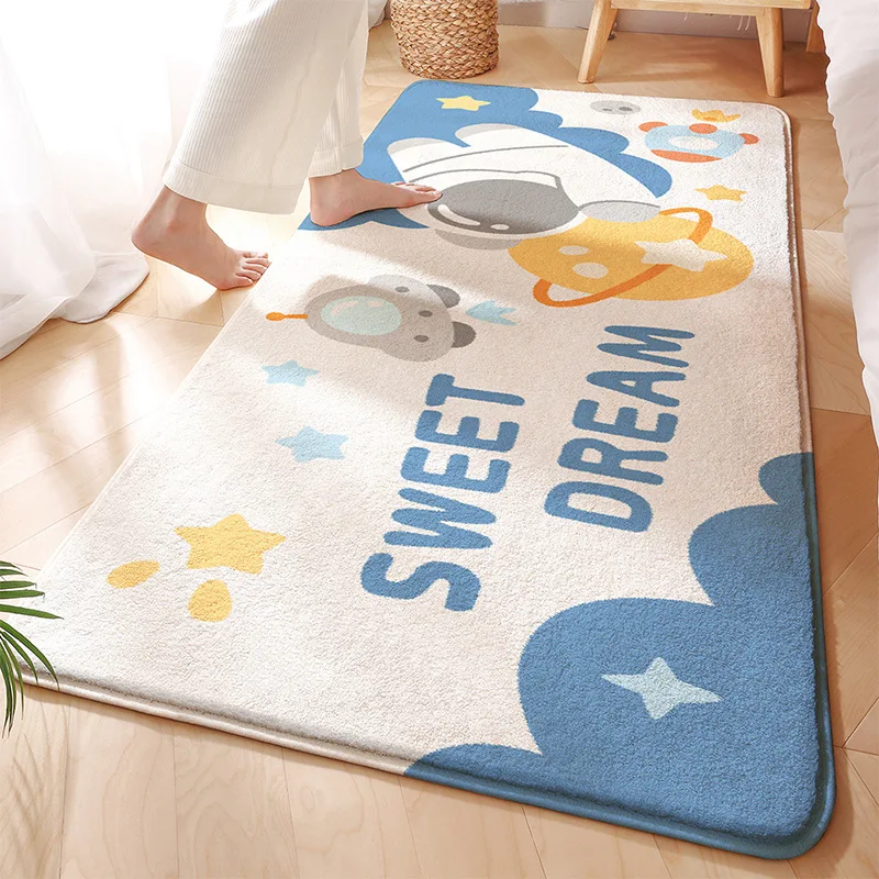 Cartoon Imitation Lamb Wool Children Bedroom Non-Slip Carpet