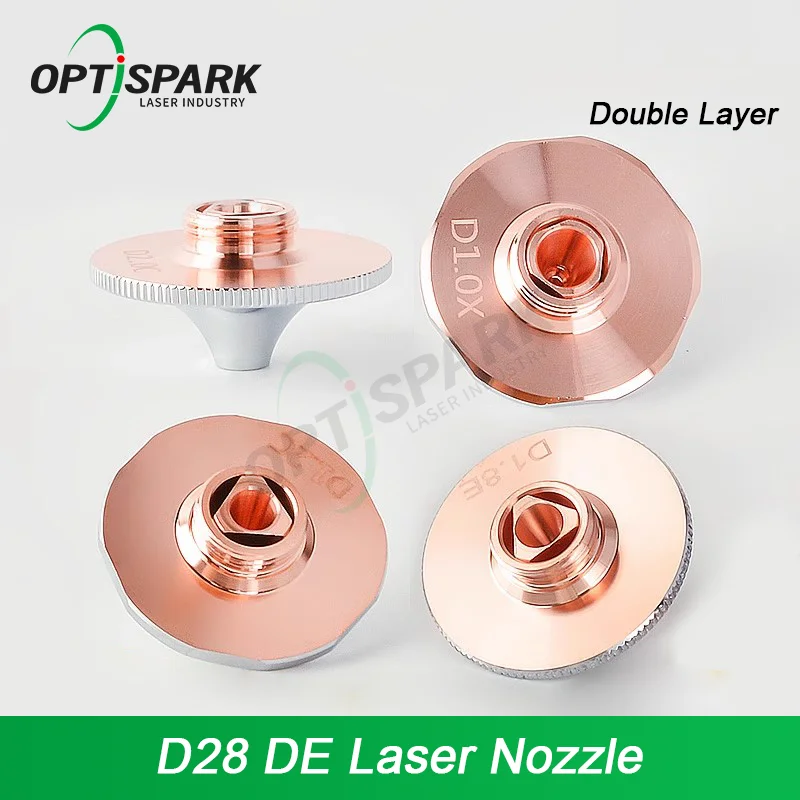 

DE Fiber Laser Nozzle High Power D28 H15 M11 Cutting Nozzle for Raytools Precitec WSX Laser Cutting Machine Laser Conusmables