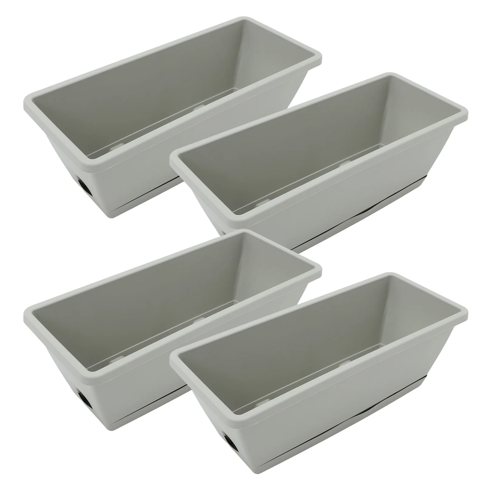 

4 Sets Balcony Planting Pot Windowsill Herb Planter Planters Flowerpot Garden Supply Resin