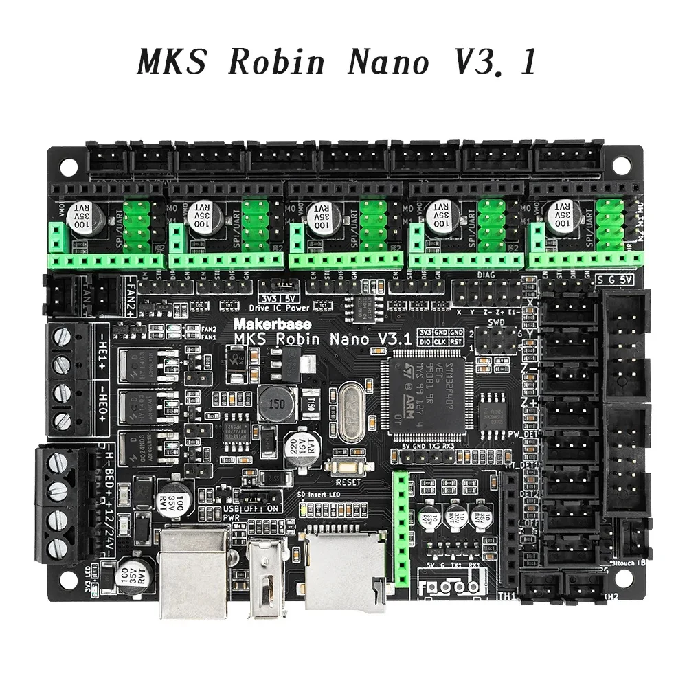 DB-3D Printer Parts Makerbase MKS Robin Nano V3.1 3D Printer Control Board Motherboard TS35 TFT Touch Screen Compatible TMC2209