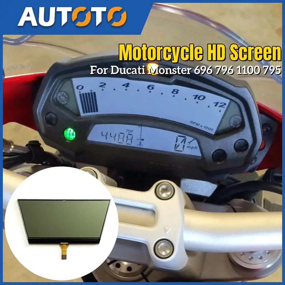 

1pc Motorcycle HD Screen Ultra Thin Instrument LCD Display Screen Fit For Ducati Monster 696 796 1100 795 Motorcycle Accessories