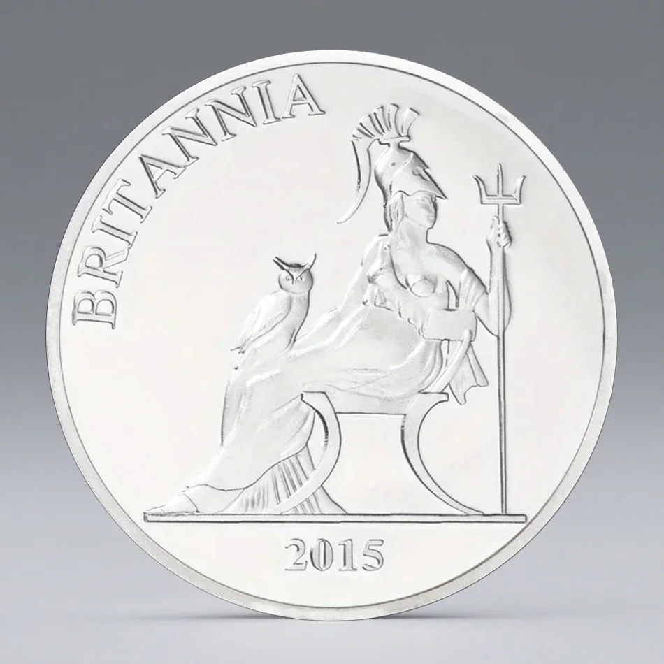 Goddess of Brittania Athena Collectible Coin Silvery Plated Myth of North Europe Souvenir Coin