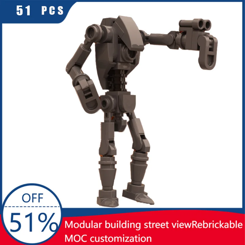 

51 шт. MOC Star Battle Super Battle Droid модель строительные блоки кирпичи DIY креативная сборка развивающая игрушка для детей полезный подарок