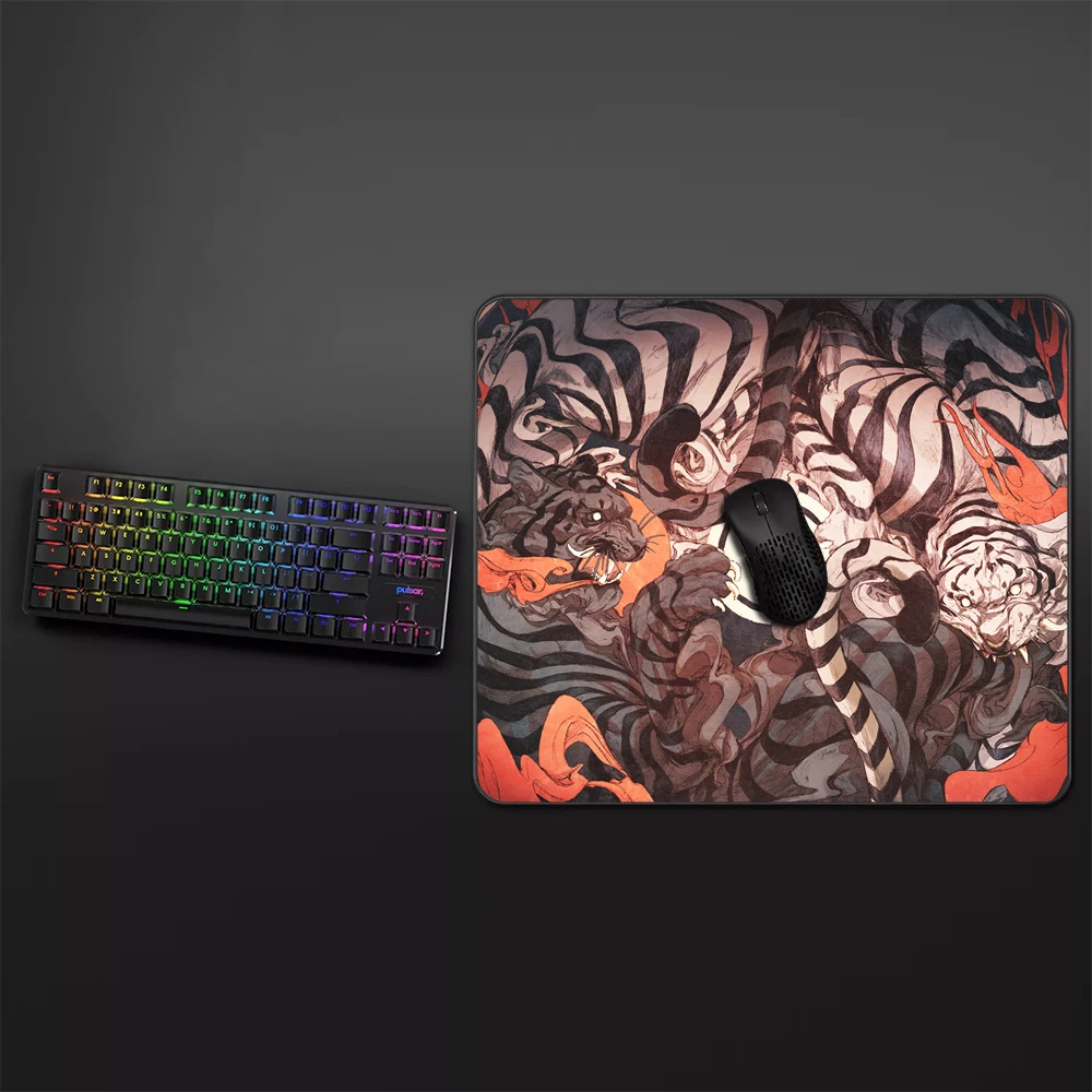 Gamer Mouse Pad Tiger Balance Gaming Mouse Mat Game Professional E-Sports Mousepad 45x40CM Premium Laptop Desk Mat Keyboard Pad