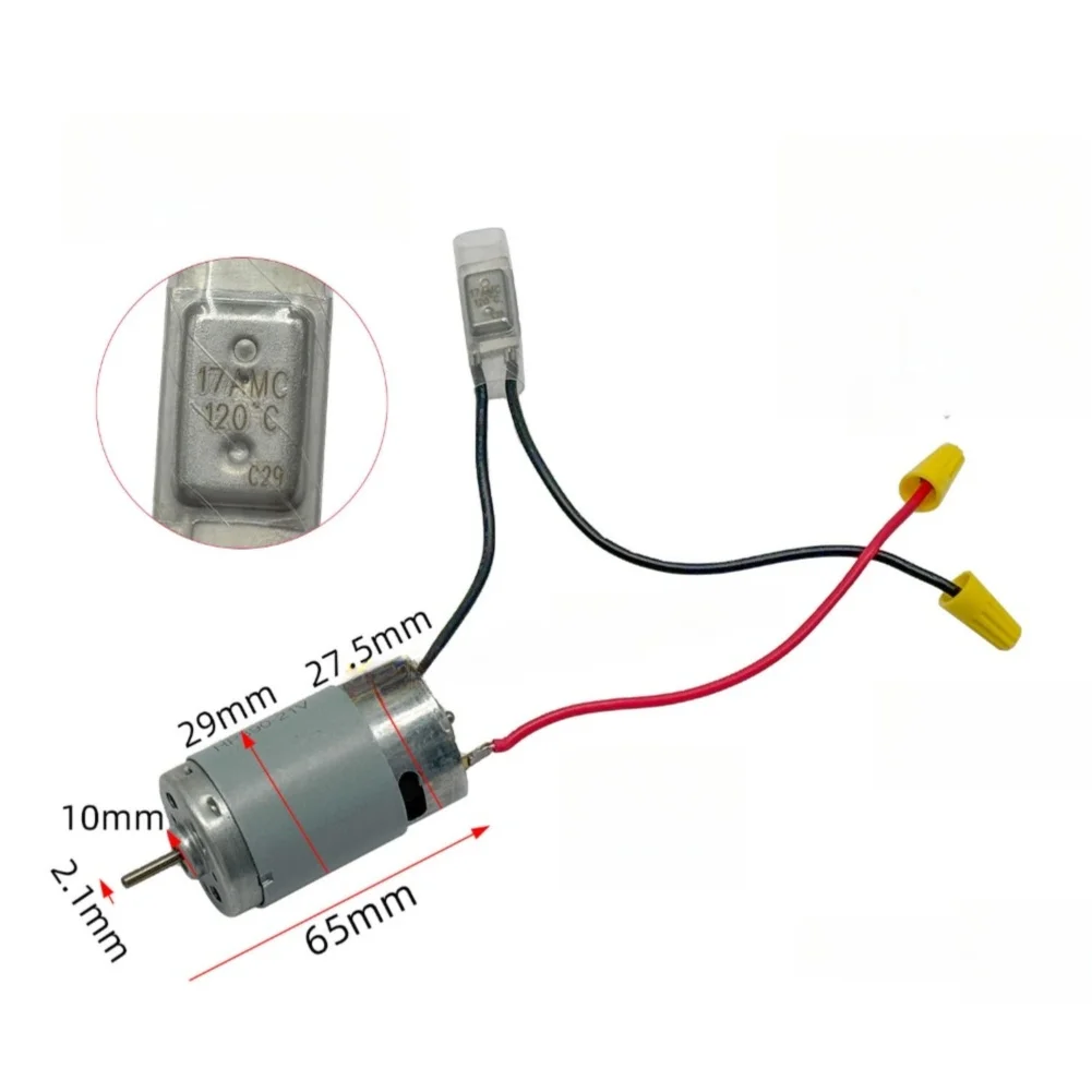 21V Motor for HP390 Hedge Trimmer 23000 rpm 10 Teeth Compatible with For Velocity 50W Trimmer Silver Metal Housing