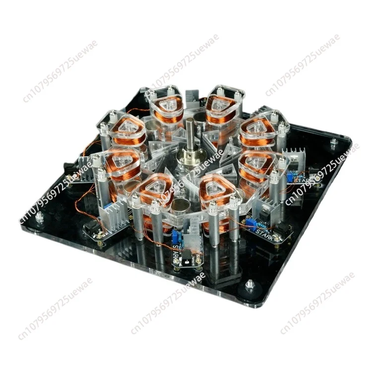 

8-coil Motor Disc Engine Model High-power Motor Ironless Generator Model Pseudo Perpetual Motion Machine Gift Educational Toys