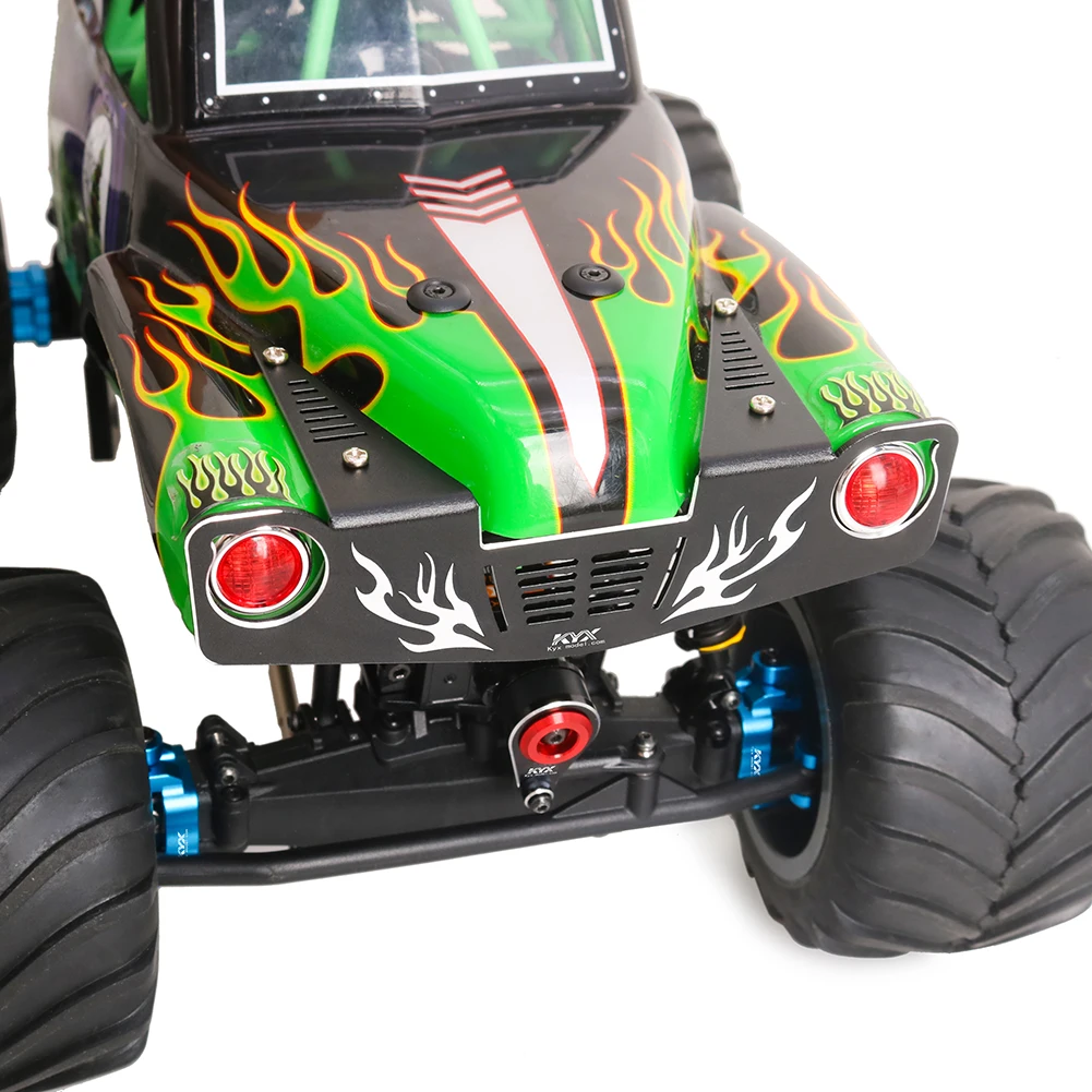 KYX Racing przednia osłona kratki ze stali nierdzewnej ulepszenia części akcesoria do 1/18 RC samochód LOSI Mini LMT 4X4 Monster Truck