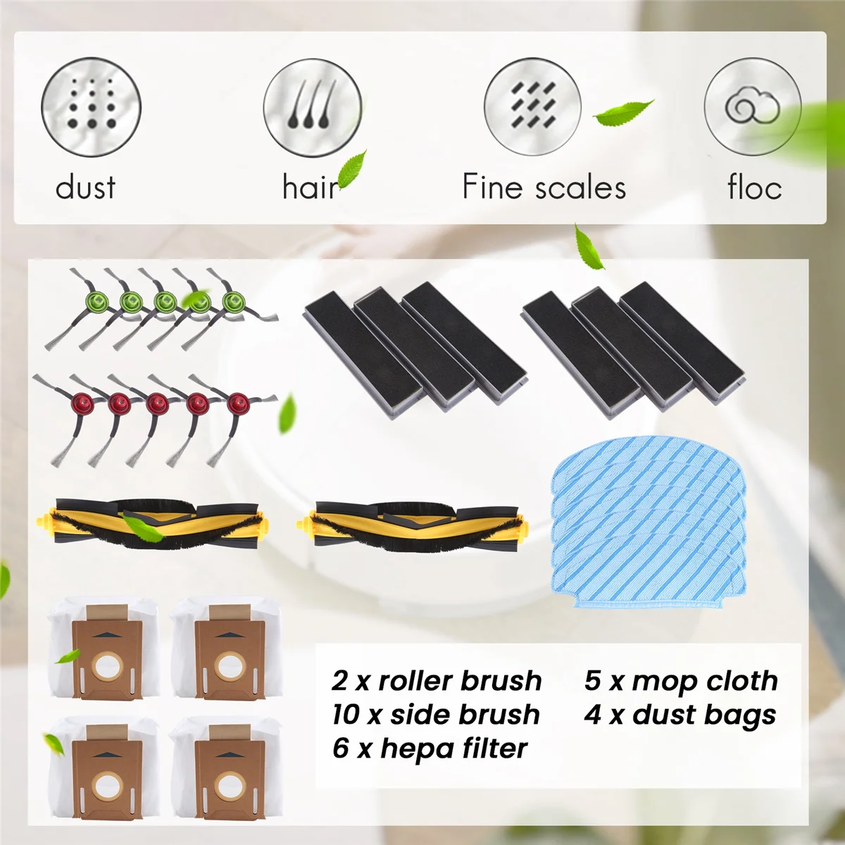 The New Accessories Kit Replacement for OZMO 920/950 / T5 / T8 / T8 / N7 N8 Pro T9 / T9MAX / T9 Power Model