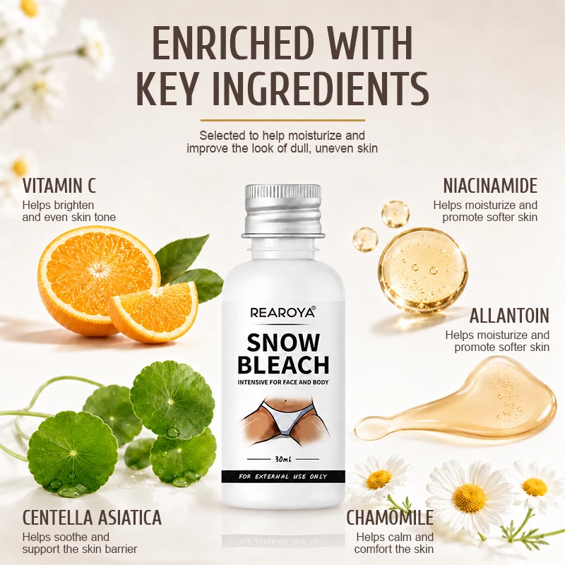 Snow Bleach Brightening Body Cream Dark Spot Lightening Lotion For Underarm Bikini Elbow Knee Armpit Private Skin Bleaching Care
