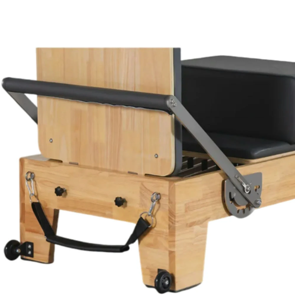 Light Foldable Wooden Pilates Reformer Machine with Matching Box & Full Accessories