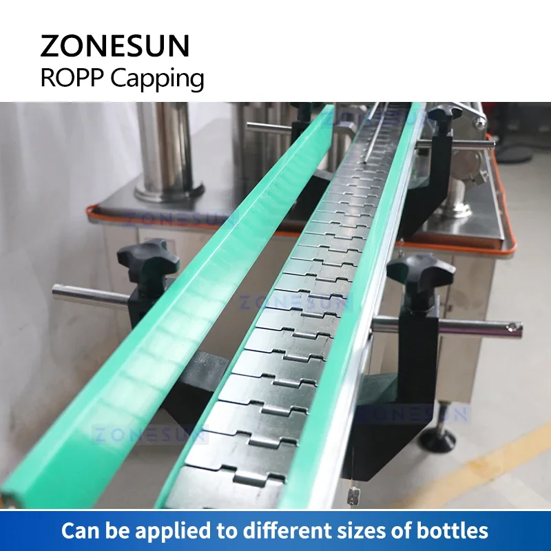 ZONESUN Automatic ROPP Capping Machine Cap Sealing Pilfer Proof Capper Oil Bottle Closure System Packaging ZS-XG440C4