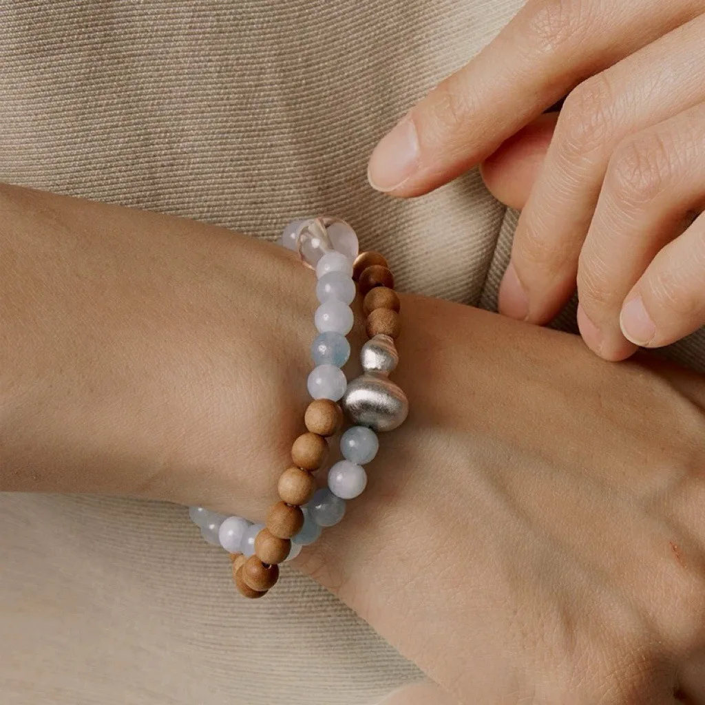 Withered Double Layered Gourd Bracelet For Women's Lucky Luck With Beads
