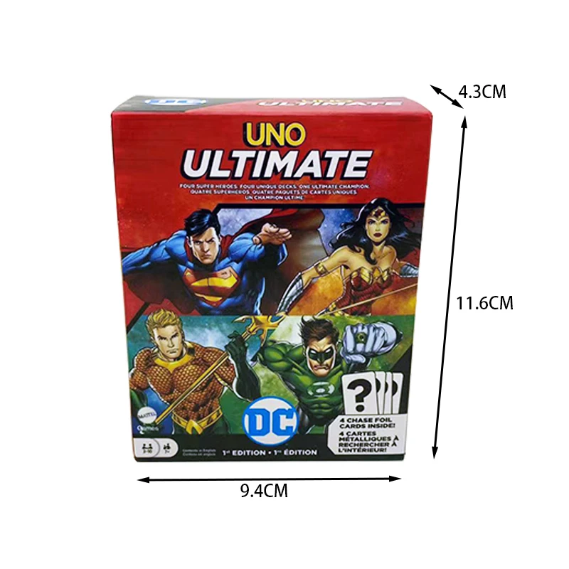 Mattel Games UNO Ultimate DC  Family Funny Entertainment Board Game Poker Cards Game Gift Box