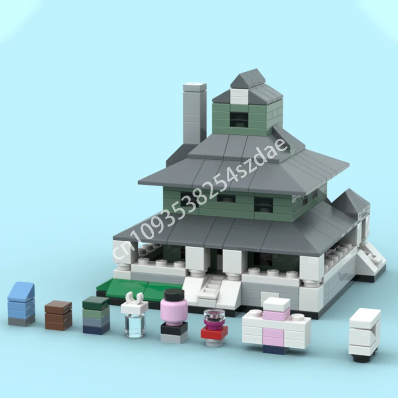 

377 шт. MOC обычный показ Pop's House микромасштабная архитектура строительные блоки модель для взрослых детская рождественская игрушка подарочная конструкция