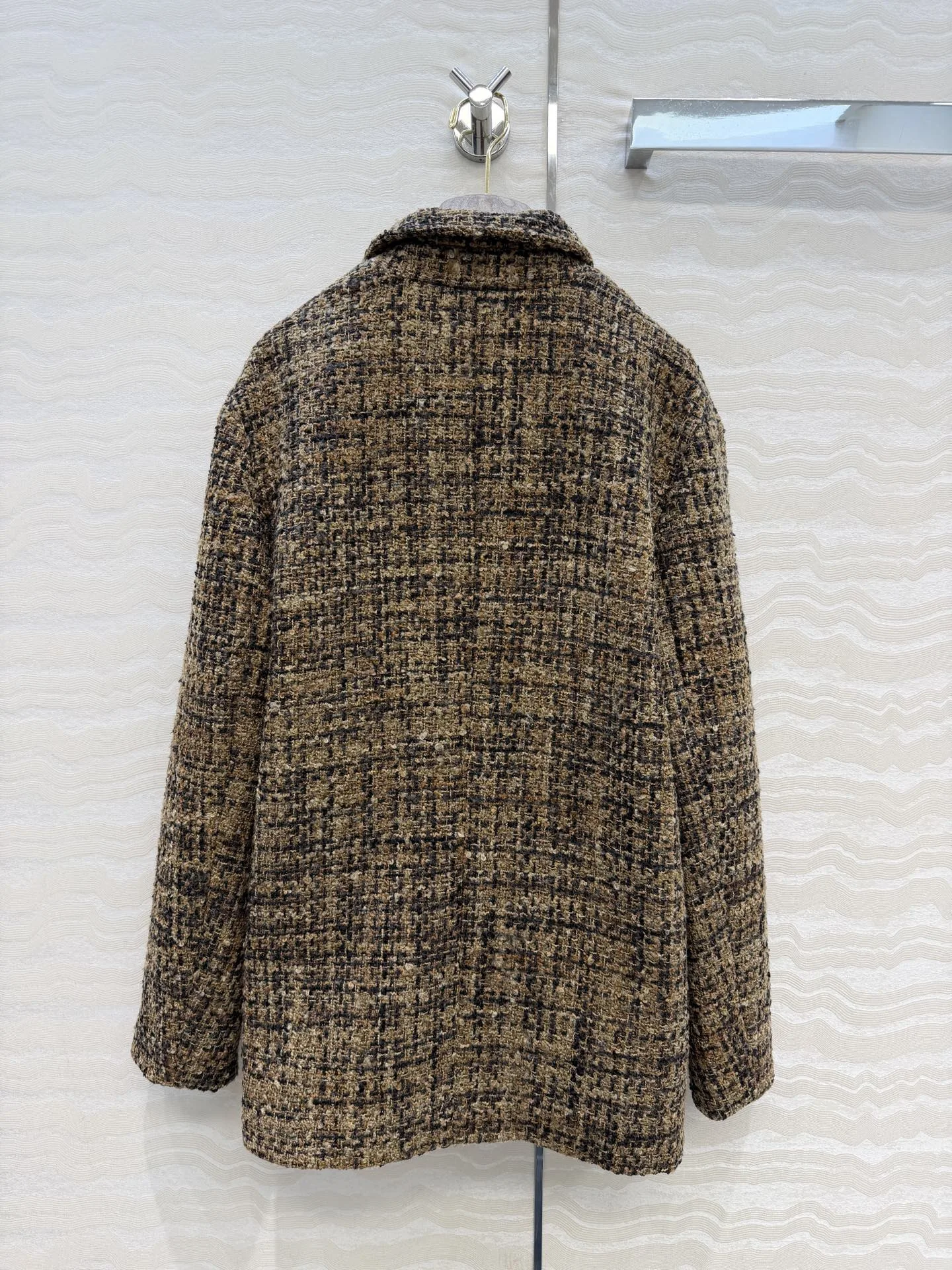2026 Wool Woven Soft Tweed Blazer, Soft & Delicate Texture, Matched with Microfiber Leather Thin Belt