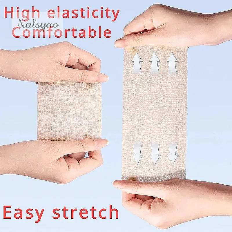 3pcs Disposable Self Adhesive Elastic Bandage 5cm x 4.5m Tattoo Aftercare First Aid Gauze Tape Wrist Ankle Wrap Support