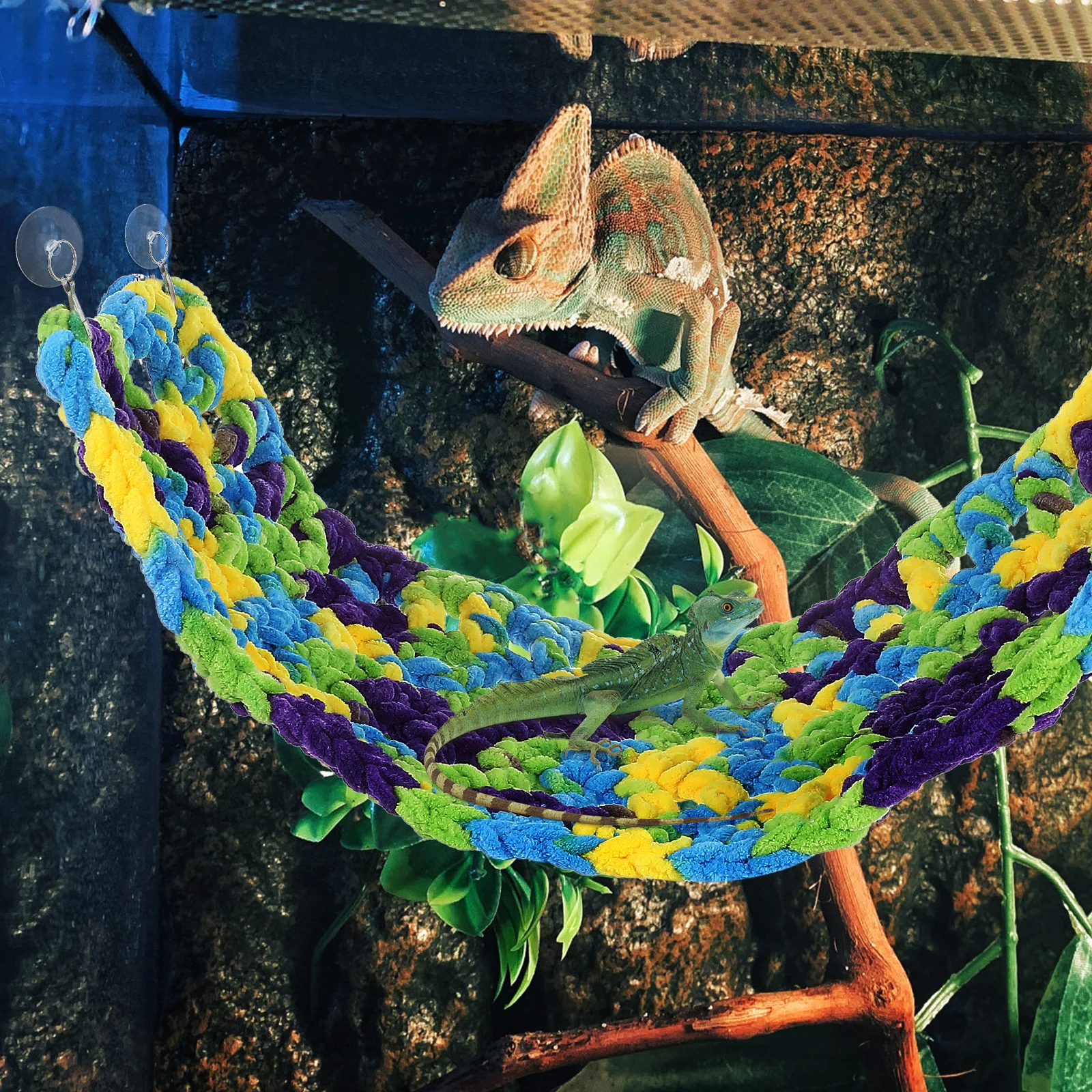 

Reptile Hammock Cotton Soft Safe Resting Bed Hanging Lizard Lounger Pet Accessory Reptile Hammock Pet Bed Lizard Lounger