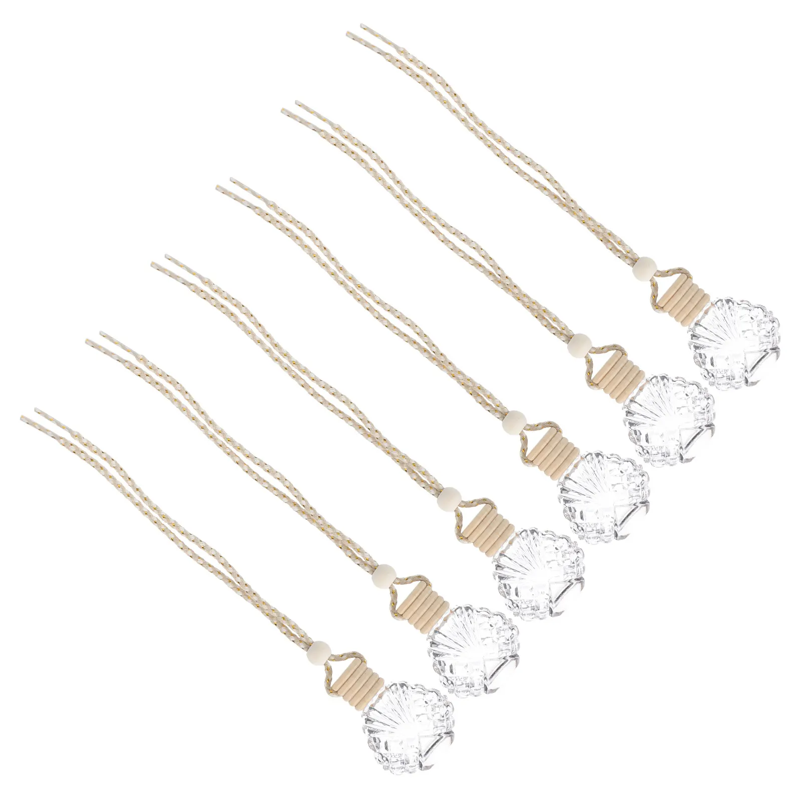 

6Pcs Car Aromatherapy Bottles Compact Size Non Blocking Sight Driving Gift Family Friends Freshen Car Air Perfume Bottle Decor