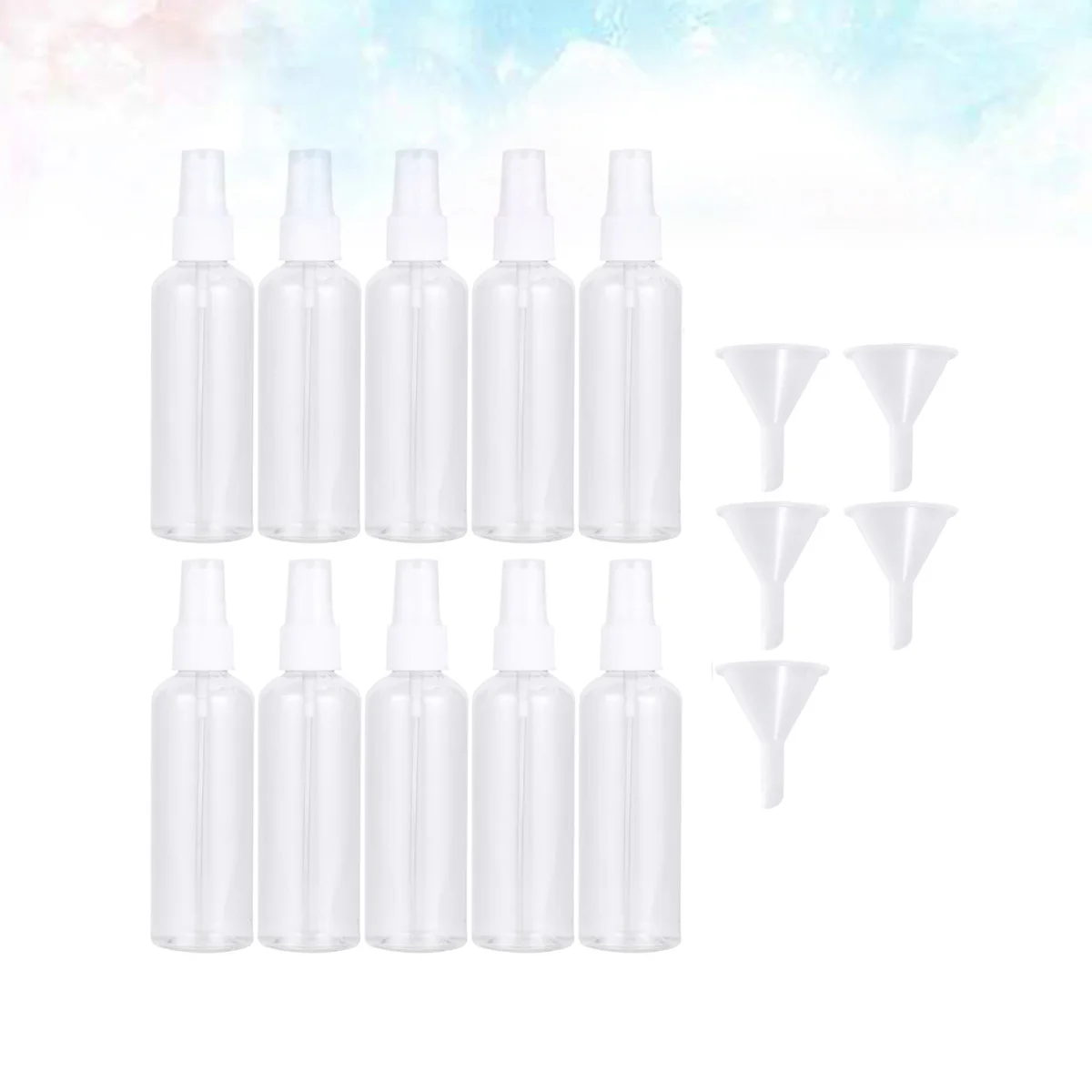 

15pcs 100ml Transparent Spray Bottles Portable Travel Bottle Fine Spray Empty Bottle for Perfume Cosmetics (10pcs Transparent Bo