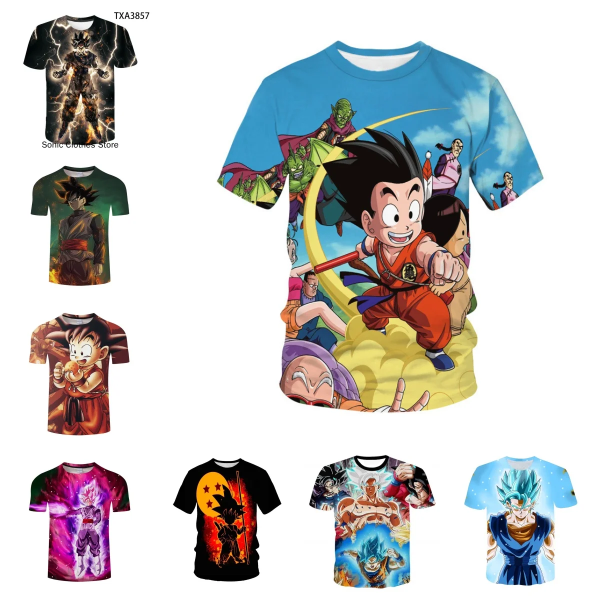 

Летняя быстросохнущая футболка Dragon Ball с короткими рукавами 2025, мужская и женская футболка Super Saiyan Wukong Vegeta, свободная мода Y2K