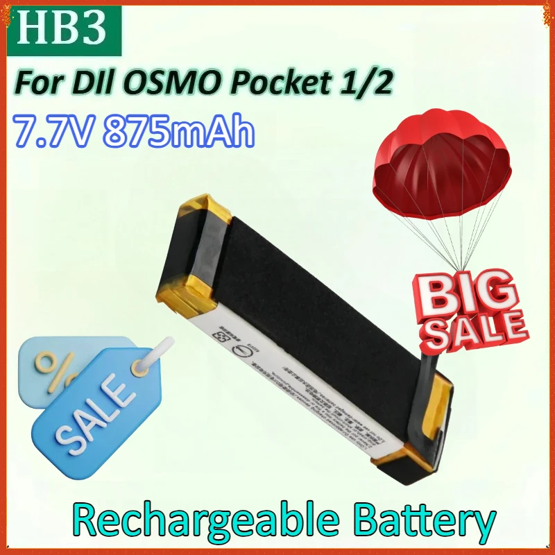 

HB3 7.7V 875mAh High Quality Rechargeable Li-ion Battery for DJI Osmo Pocket Osmo Pocket II Osmo Pocket 1 2 Replacement Battery