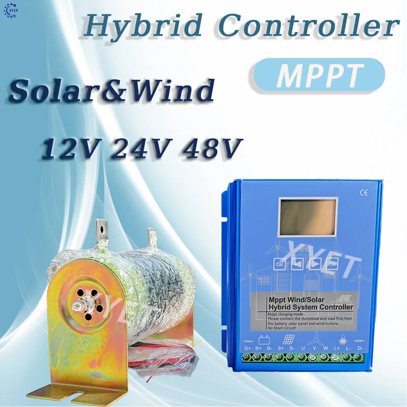 MPPT 5000W 10KW Wind Solar Hybrid Charge Controller Wind & Solar 12V 24V 48V Automatic Hybrid Controller with Dump Load Resistor