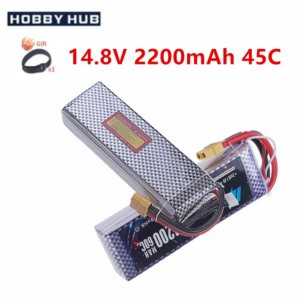 4S Lipo Battery 14.8V 2200mah 45C For RC Car Quadcopter Drone Airplane Helicopter With XT60 Deans T JST Plug 14.8V Battery