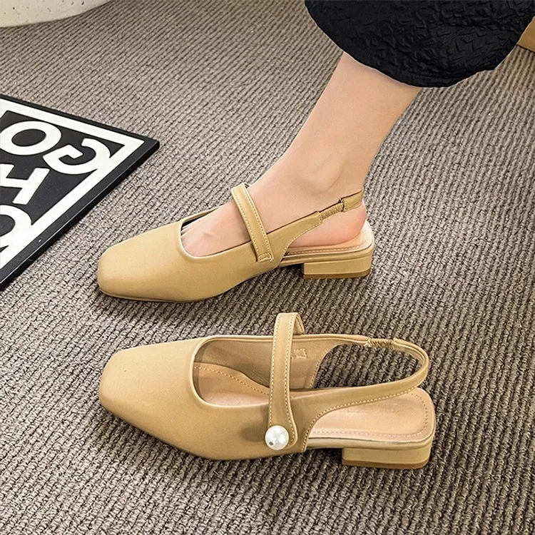 Flat Sandal Shoe Med 2024 Women\'s Mary Jane Summer Heels Espadrilles Platform Suit Female Beige Without Medium New Retro Girls C