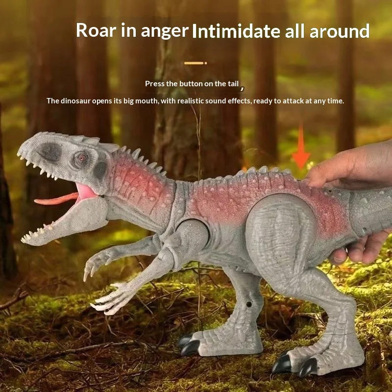 

Large Size Interactive Light And Sound Tyrannosaurus Rex Dinosaur Model Jurassic Era Moving Parts Realistic Simulation Boys Gift