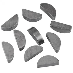 80Pcs/Set Woodruff Key Assortment Kit Lawn & Garden Equipment Woodruff Key, 8 Sizes, Carbon Steel Half Round Woodruff Key