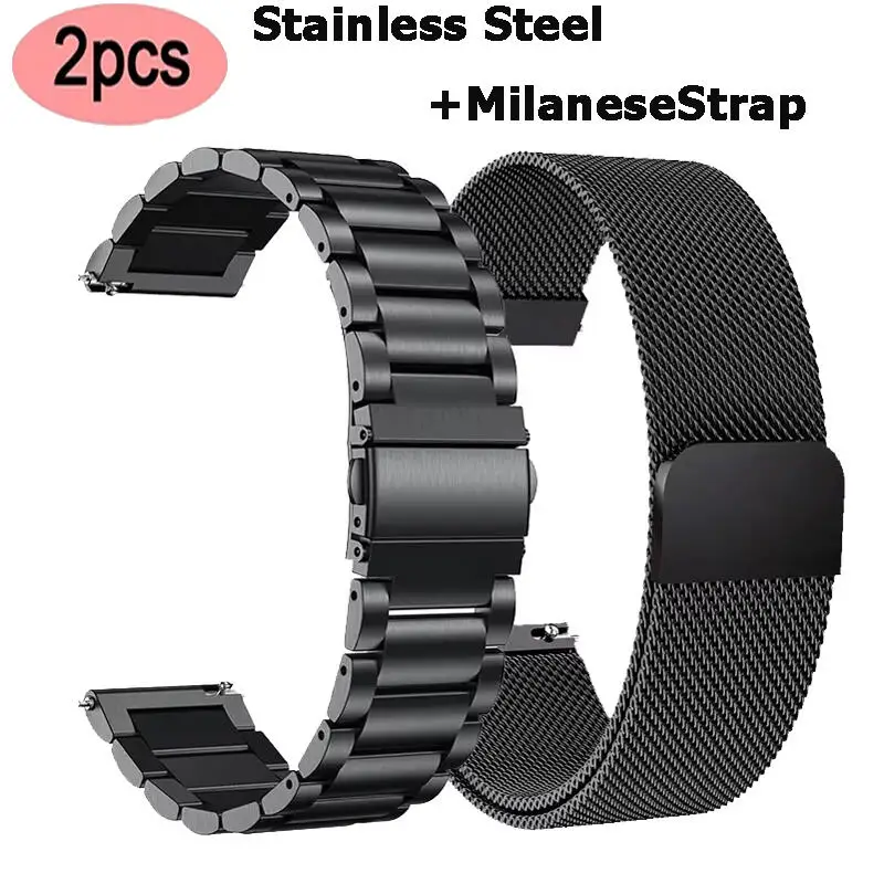 22mm Edelstahl + Milanese Strap Für Redmi Uhr 5 Aktive 2PCS Armband Armband Für Redmi Uhr 5 Lite uhr Zubehör