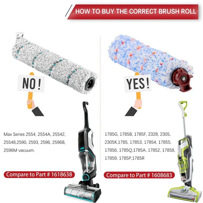 Replacement Parts Roller Brush HEPA Filters Compatible For Bissell 1868 1926 1785 Vacuum Cleaner Accessories
