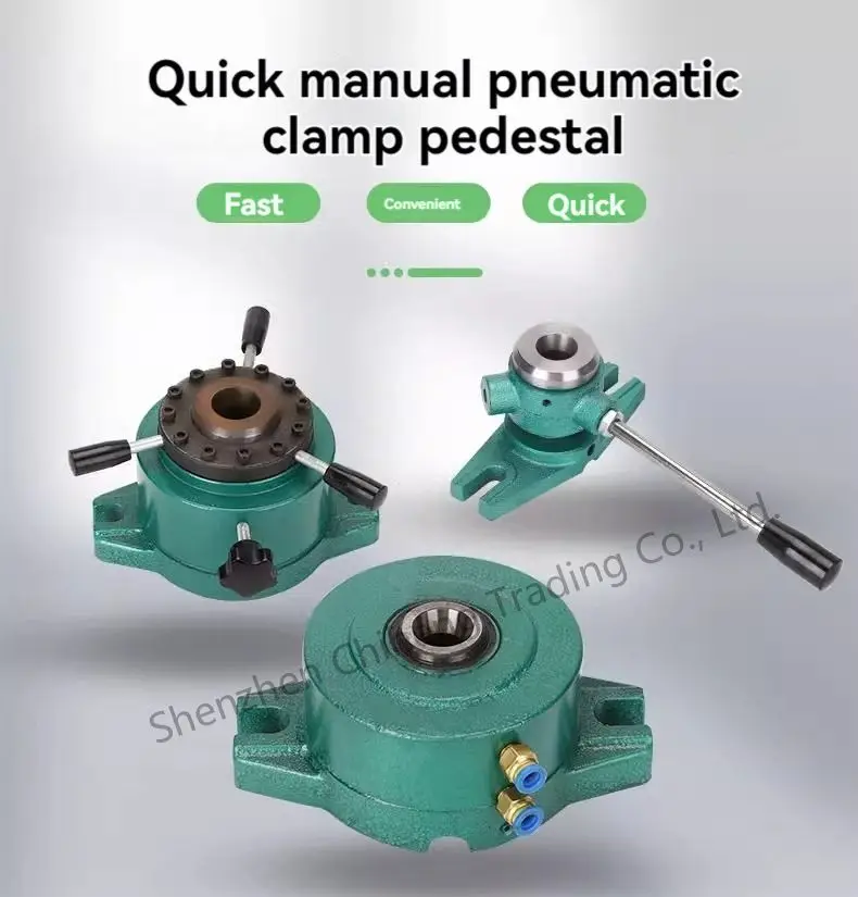 Pneumatic Seat Manual Clamp Seat Vertical Instrument Lathe Indexing Head Quick Hexagonal Material