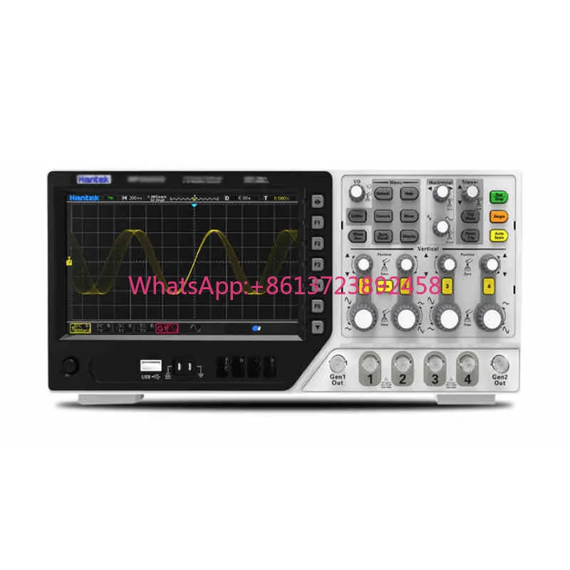 Osciloscopio Multifuncional Hantek MPO6204D 200MHz 6 en 1 de 4 Canales + Fuente de Señal de 2 Canales + Analizador Lógico de 16 Canales con Pantalla Táctil de 7 Pulgadas