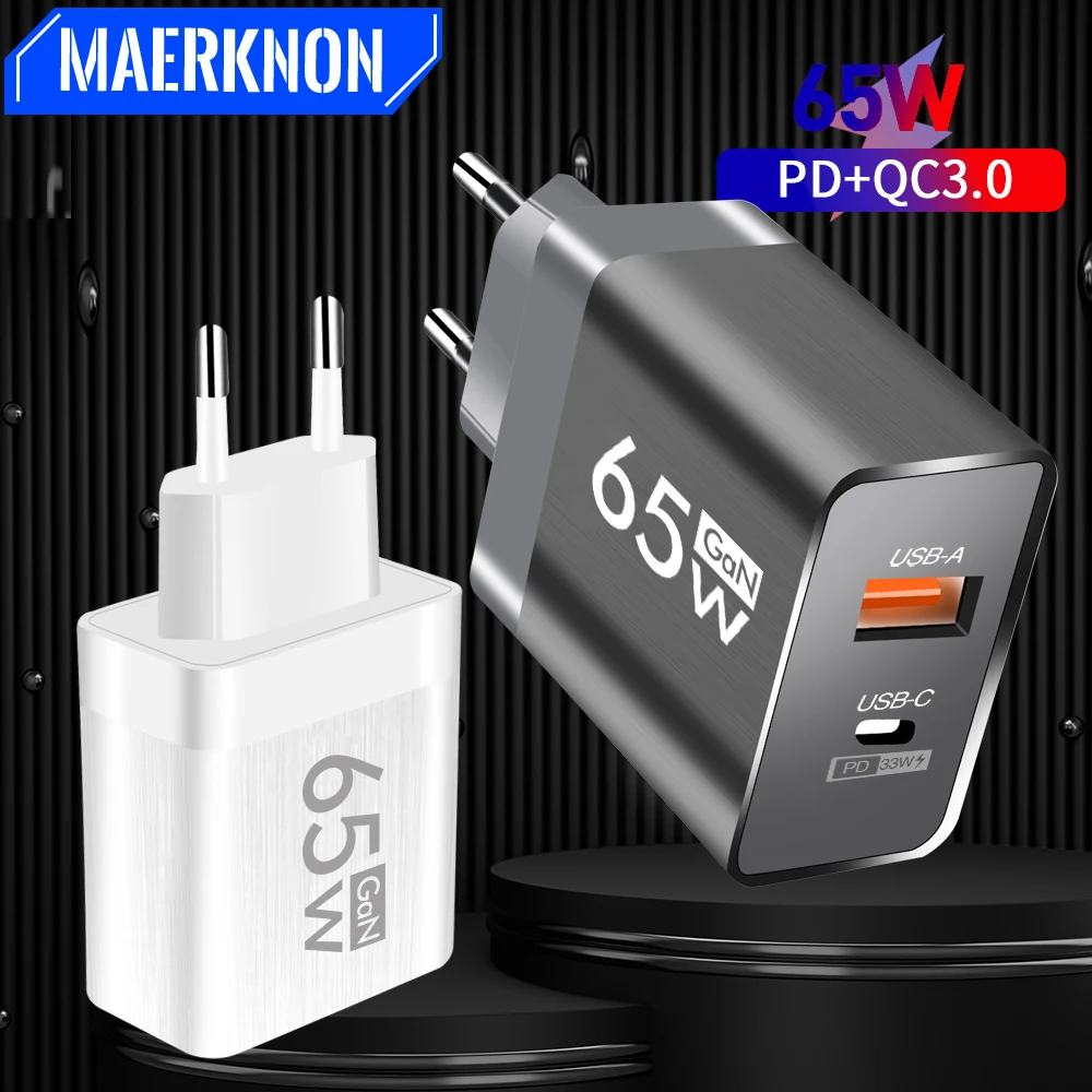 65W USB Type C Charger PD Quick Charge 3.0 4.0 Fast Charging Adapter For iPhone 14 13 12 11 Pro Max Xiaomi13 Samsung USB Charger