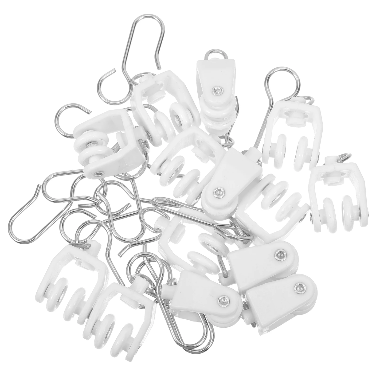 

20 Sets Curtain Track Gliders Heavy Duty Plastic Runners Silent Smooth Operation for Living Room Bedroom Motorhome Curtain Track