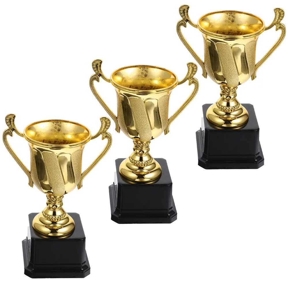 3 Piece Trophy Award Set Creative Prize Cups for Ceremony Party Competition Student Gifts and Decorations