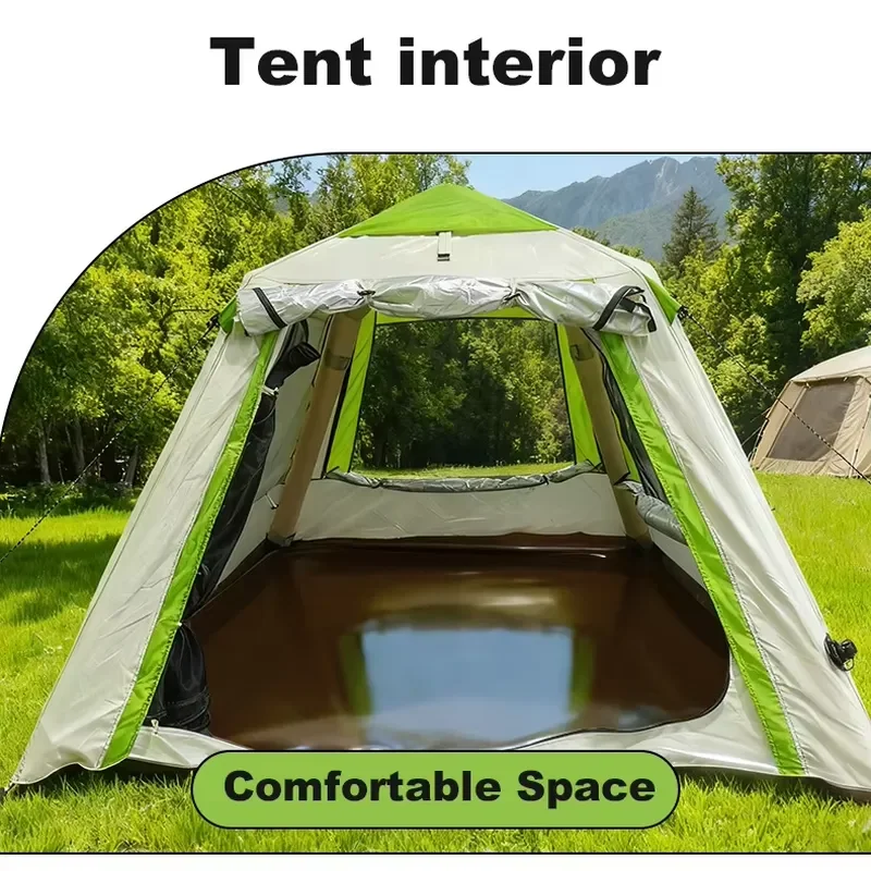Best Selling Wholesale Portable Folding Inflatable Four-Season Waterproof Tent with Awning-Complete Camping Set